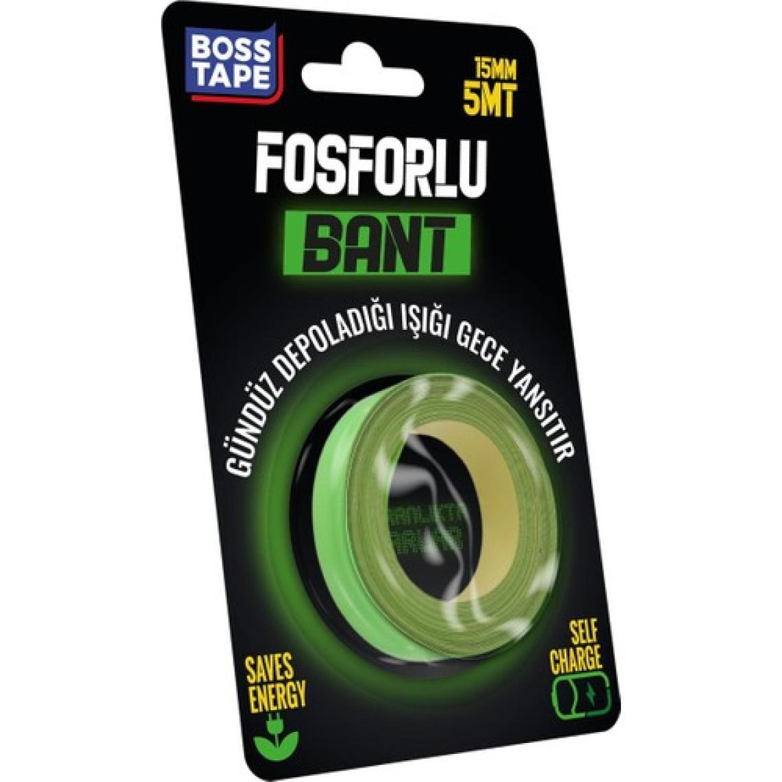 Boss Tape Fosforlu Bant 15MMX5MT