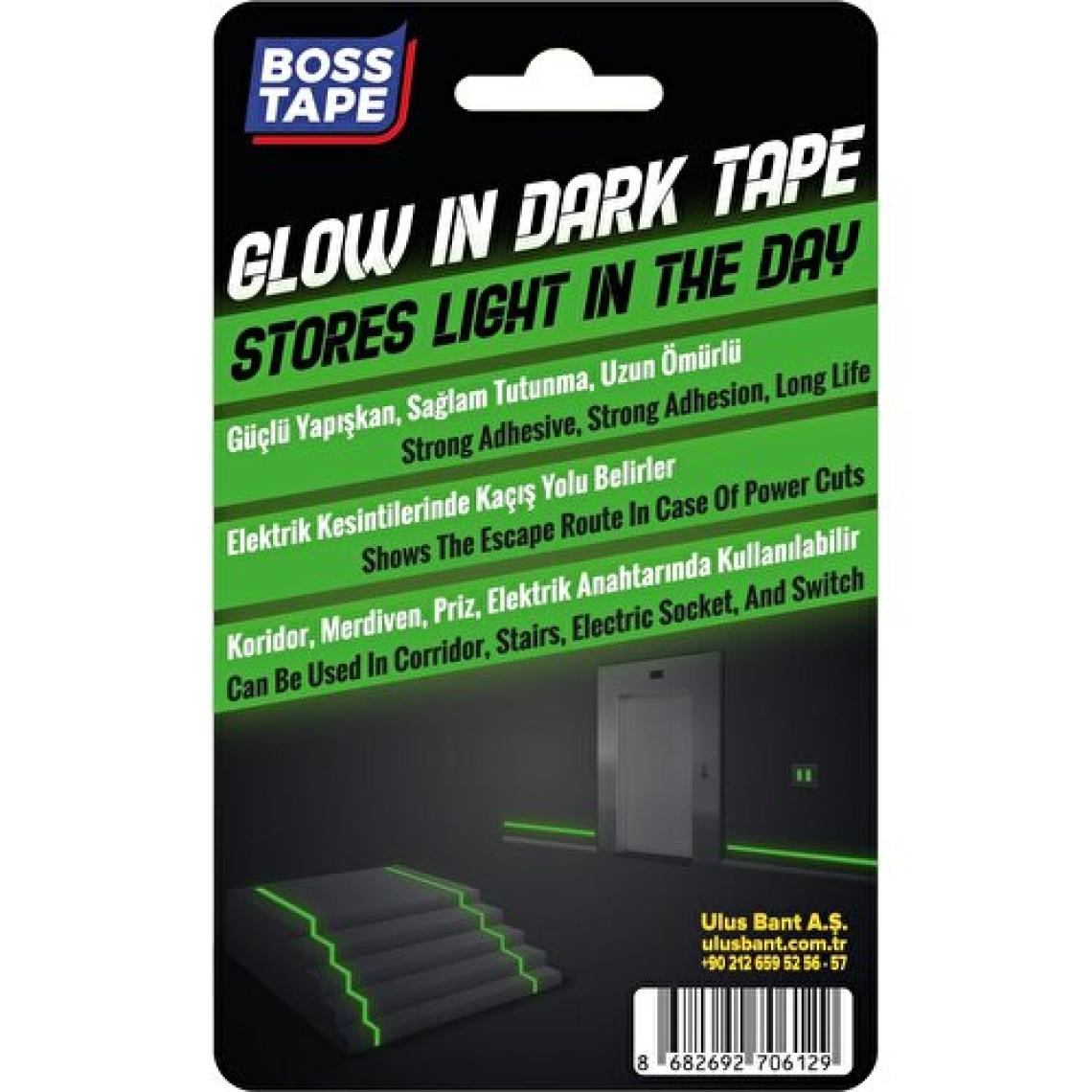 Boss Tape Fosforlu Bant 15MMX5MT