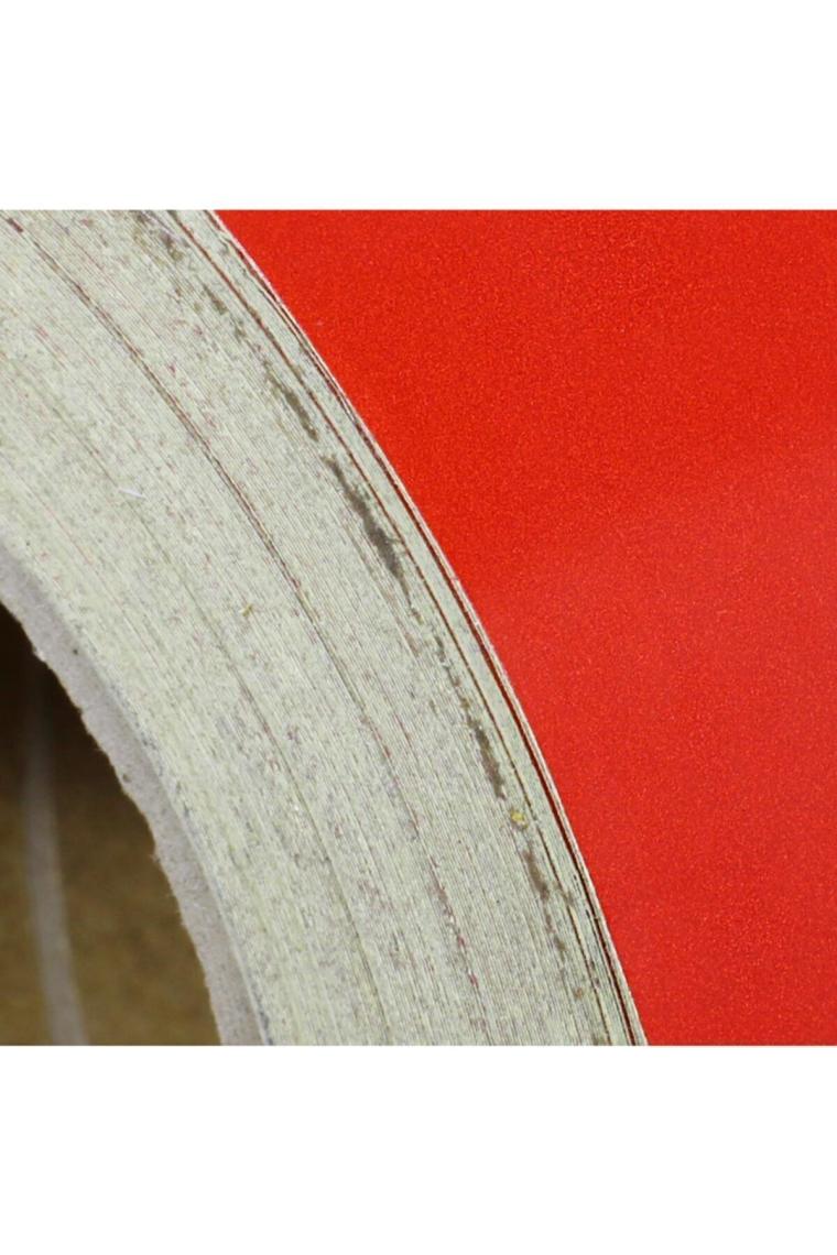 Reflektörlü Araç Oto Dış Aksesuar Reflektif Fosforlu Şerit Bant Kırmızı Düz Ikaz Bandı 12 Cm X 1 Mt