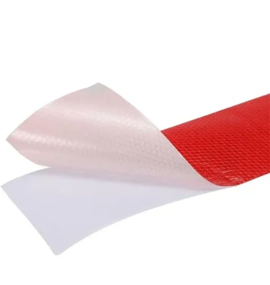 Badem10 Reflektörlü Bant Kırmızı Reflektif Fosforlu Şerit Bant 7.5 cm 1 Metre Ikaz Bandı
