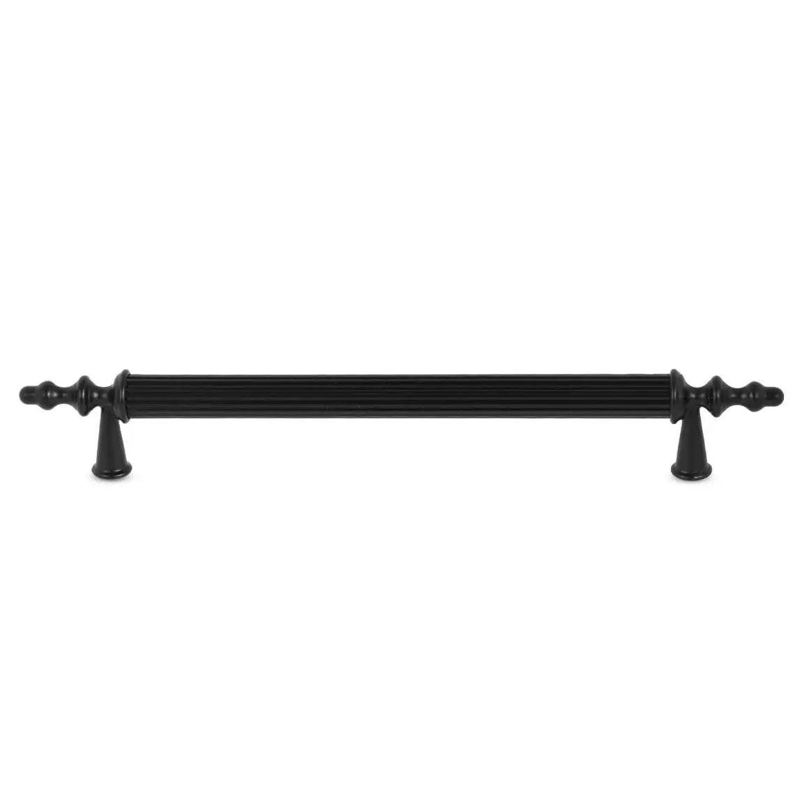 BADEM10 Ovacık (224 mm - 22.4 cm) Mat Siyah Metal Mobilya Mutfak Çekmece Dolap Kapak Kulpu Kulbu Kulpları