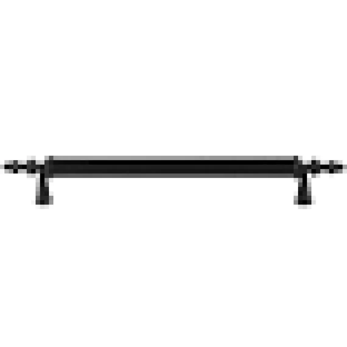 BADEM10 Ovacık (224 mm - 22.4 cm) Mat Siyah Metal Mobilya Mutfak Çekmece Dolap Kapak Kulpu Kulbu Kulpları