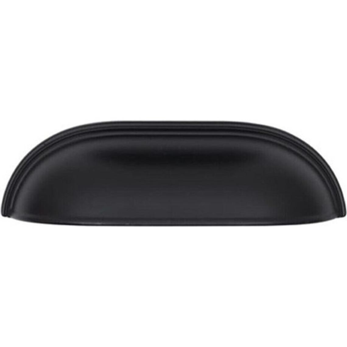 Hobidabi Metal 96 mm Siyah Tas Mobilya Kulpu Midye Çanak  Mat Siyah Dolap Çekmece Vestiyer
