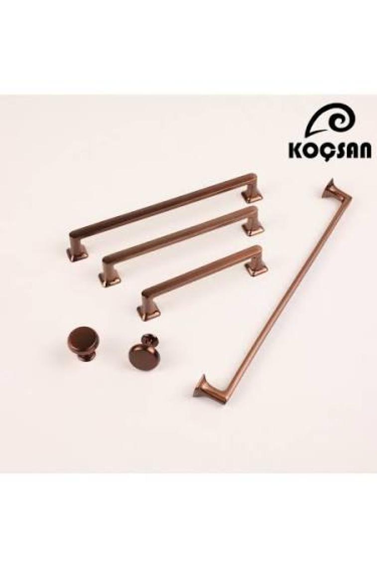 Koçsan Vera Kulp Lüks Country Mutfak Mobilya Dolap Çekmece Kulpu Mat Bronz 128 mm