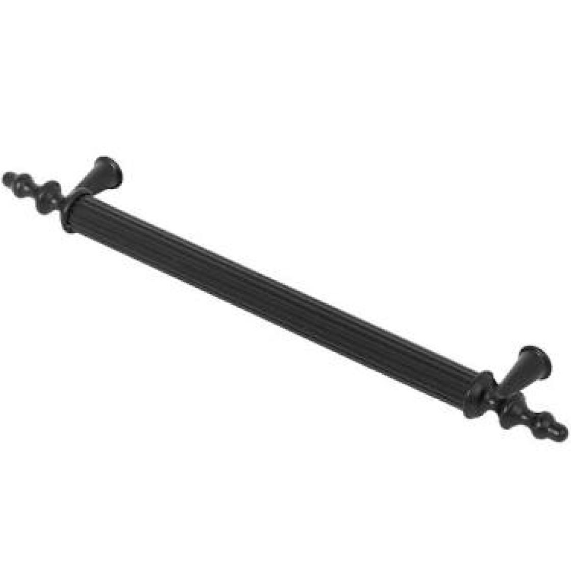 Badem10 Ovacık (160 mm - 16 cm) Mat Siyah Metal Mobilya Mutfak Çekmece Dolap Kapak Kulpu Kulbu Kulpları