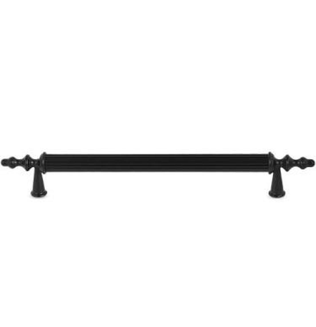 Badem10 Ovacık (160 mm - 16 cm) Mat Siyah Metal Mobilya Mutfak Çekmece Dolap Kapak Kulpu Kulbu Kulpları