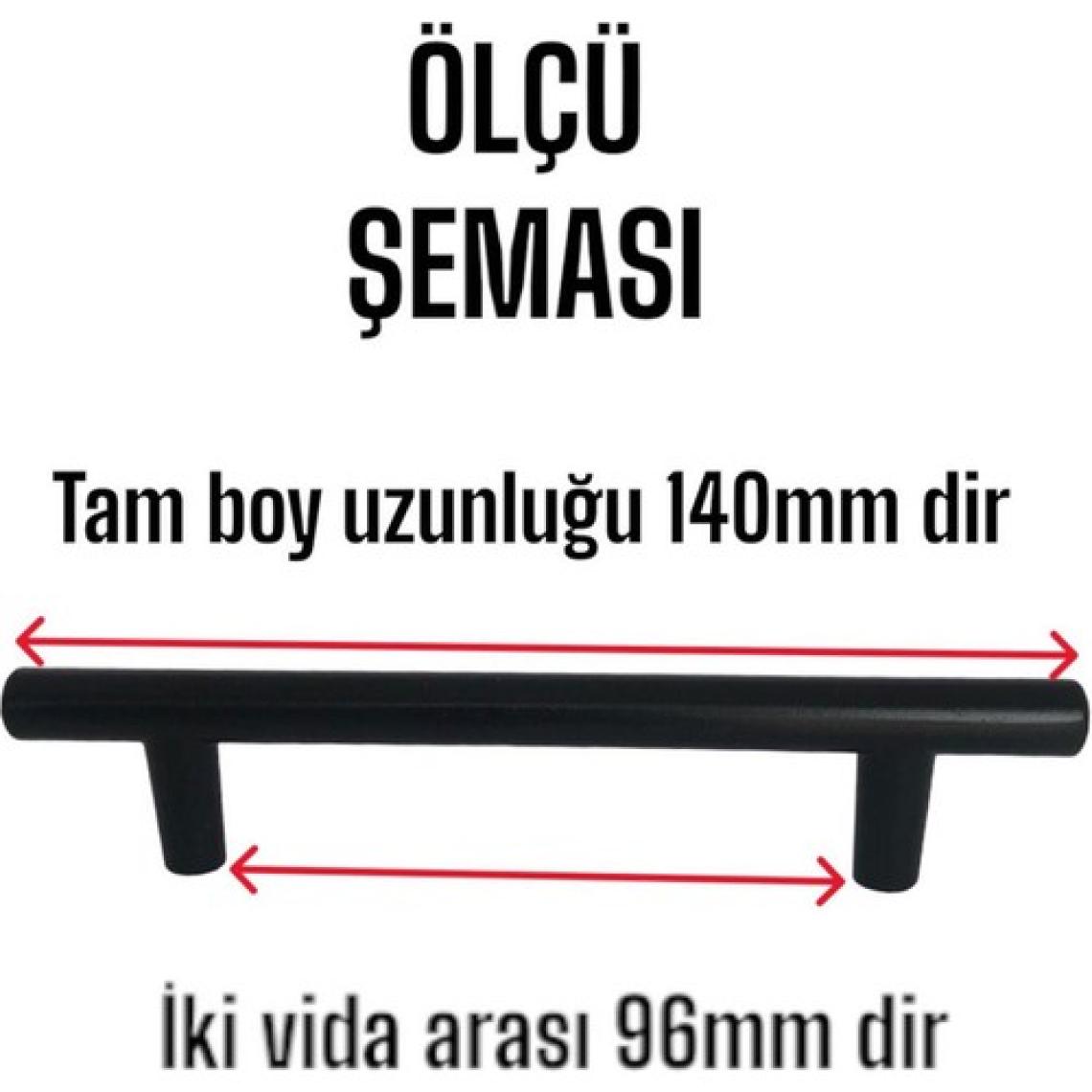 Glaswen 8 Adet Boy Kulp Mat Siyah 96 mm Kulp Mobilya Mutfak Dolabı Çekmece Dolap Kapak Kulpu Kulbu Metal Kulpları