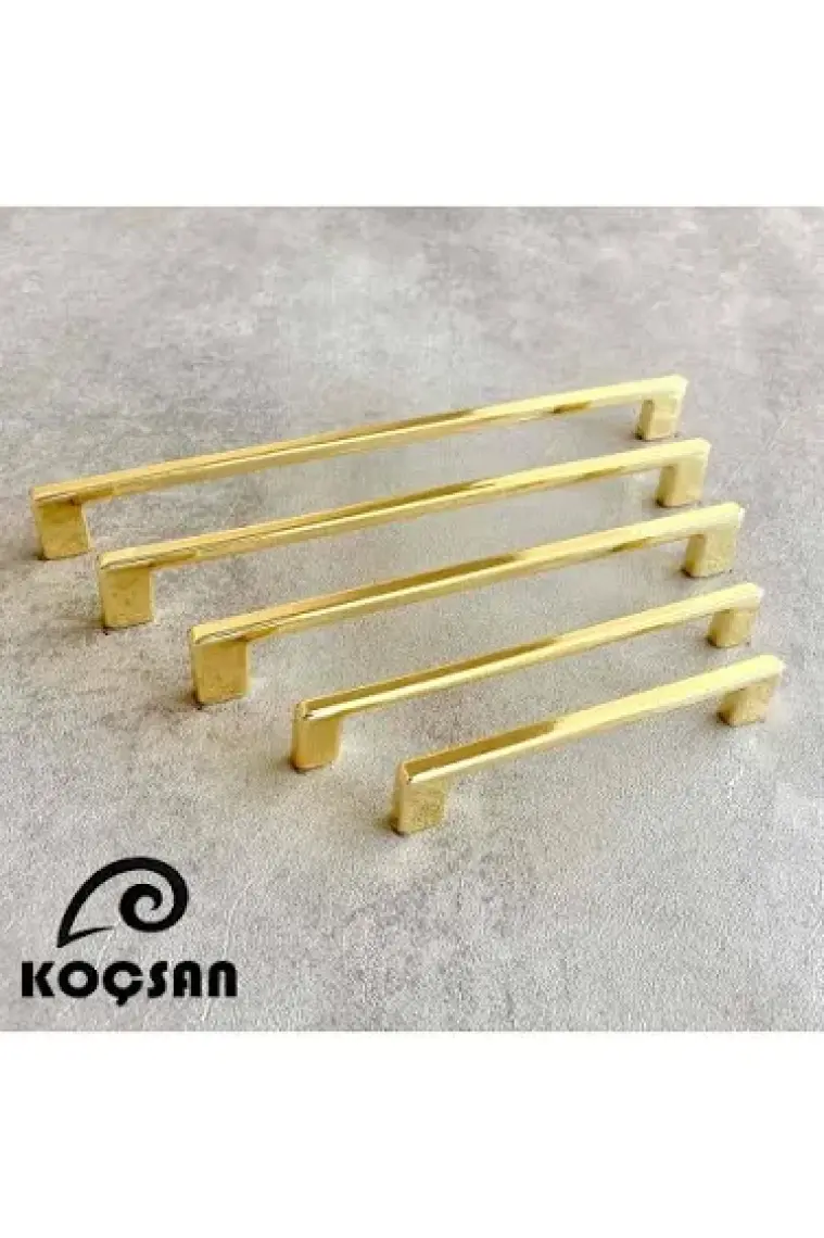 Koçsan Narin Kulp Lüks Country Mutfak Mobilya Dolap Çekmece Kulpu Altin 96 mm