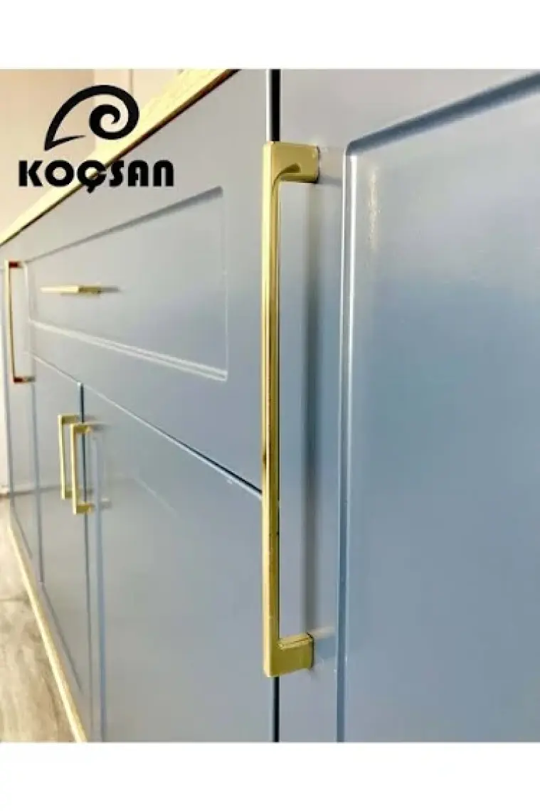 Koçsan Narin Kulp Lüks Country Mutfak Mobilya Dolap Çekmece Kulpu Altin 96 mm