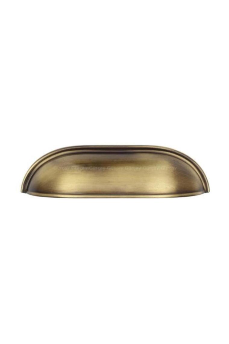 Lüks Çanak Kulp Antik Sarı 96mm (2 Adet)