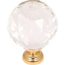 Interio Kristal Düğme Kulp Modelleri Altın Dolap Çekmece Mobilya Mutfak Kulbu 30MM