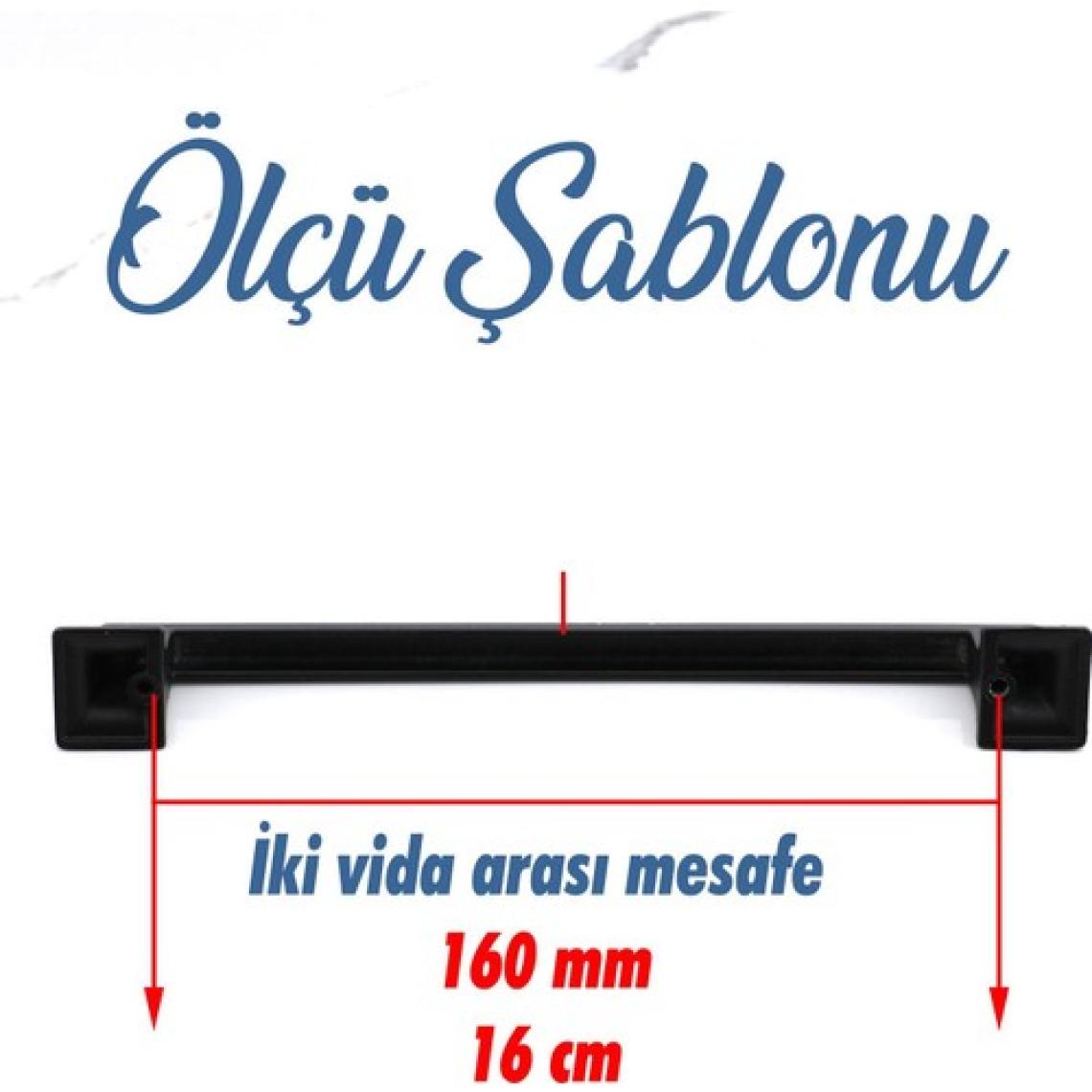 Nzb Siyah Kulp Metal Mobilya Çekmece Mutfak Dolap Dolabı Kapak Kulpları 160 mm Kulbu Kulbu 16 cm