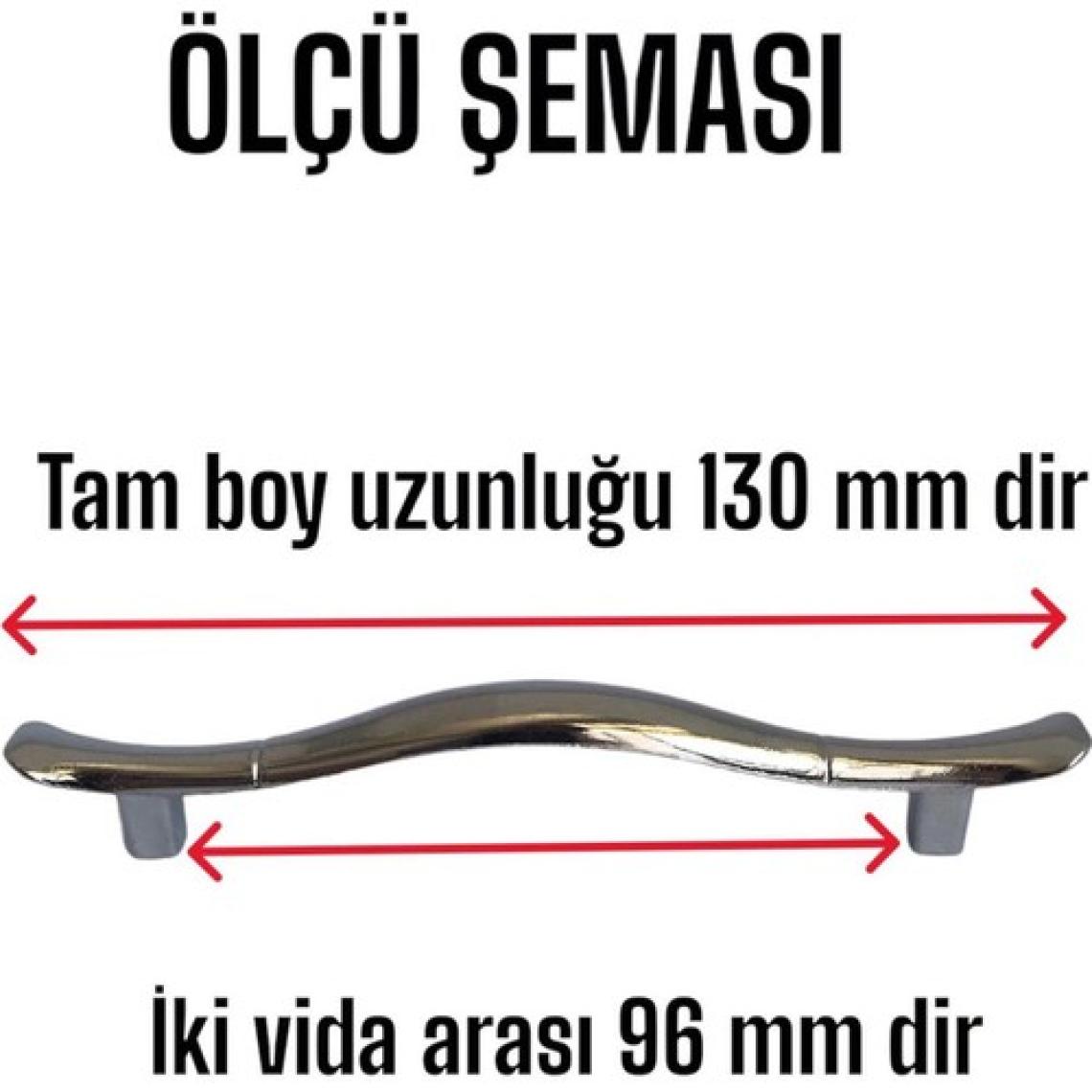 Glaswen Ördek Kulp Krom 96 mm Kulp Mobilya Mutfak Dolabı Çekmece Dolap Kapak Kulpu Kulbu Metal Kulpları