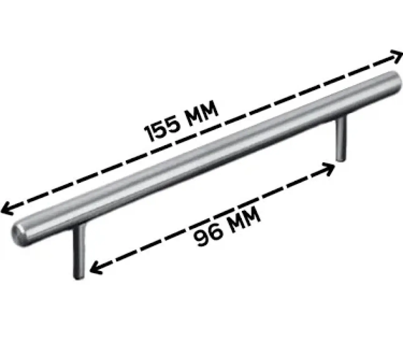 ALMITAL 5 Adet Keijo İnox 96 mm Paslanmaz Kulp