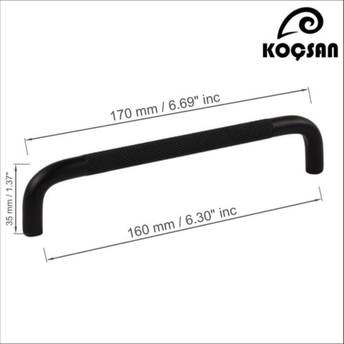 Koçsan Idil Kulp Lüks Country Mutfak Mobilya Dolap Çekmece Kulpu Siyah 160 mm