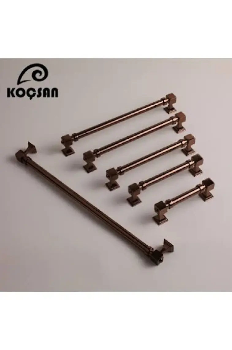 Koçsan Zümra Kulp Lüks Country Mutfak Mobilya Dolap Çekmece Kulpu Bronz 224 mm