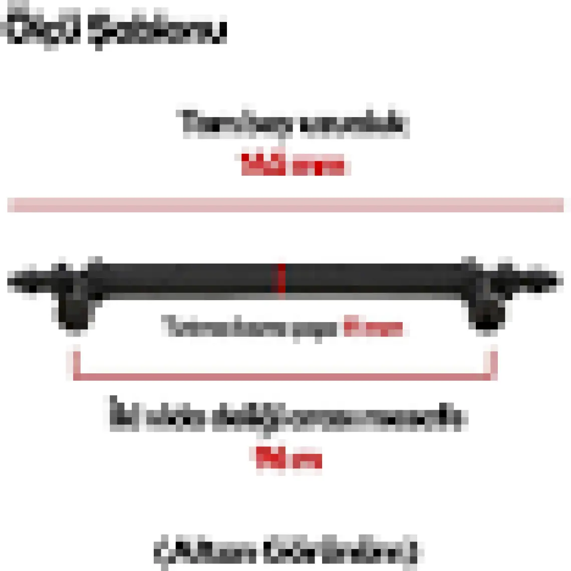 Badem10 10 Adet Polavit Sert Plastik 96 mm Mobilya Çekmece Mutfak Dolap Dolabı Siyah Kulpu Kulbu Kulpları 9.6 cm