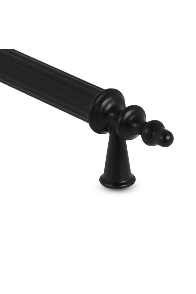 Badem10 10 Adet Polavit Sert Plastik 96 mm Mobilya Çekmece Mutfak Dolap Dolabı Siyah Kulpu Kulbu Kulpları 9.6 cm
