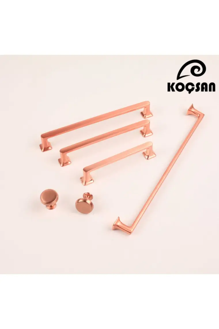 Koçsan Vera Kulp Lüks Country Mutfak Mobilya Dolap Çekmece Kulpu Mat Rose 128 mm