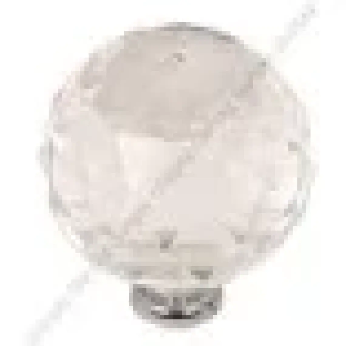 Gürçay Kristal Düğme Kulp Şeffaf Küre 30mm Krom (2 Adet