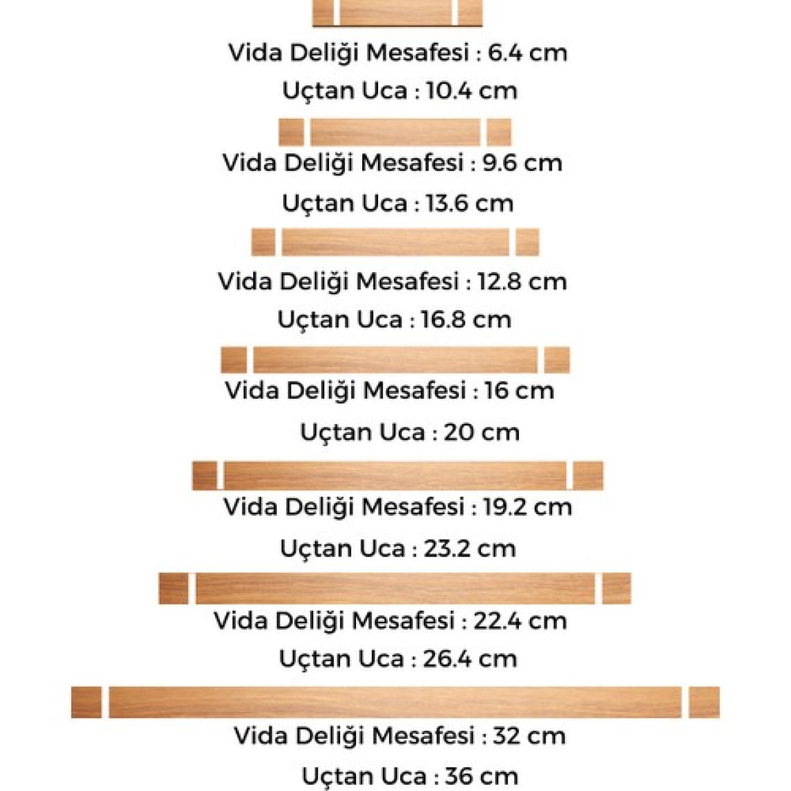 Artı Woods Dolap Kulpu, 10 Adet - 64 mm (6,4 Cm) - Doğal Ahşap Kulp, Cekmece Kulpu, Mutfak Dolap Kulplari