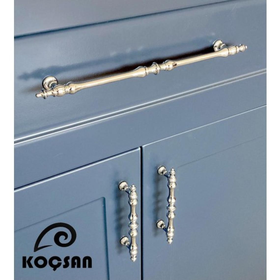 Koçsan Hilal Kulp Lüks Country Mutfak Mobilya Dolap Çekmece Kulpu Krom 128 mm