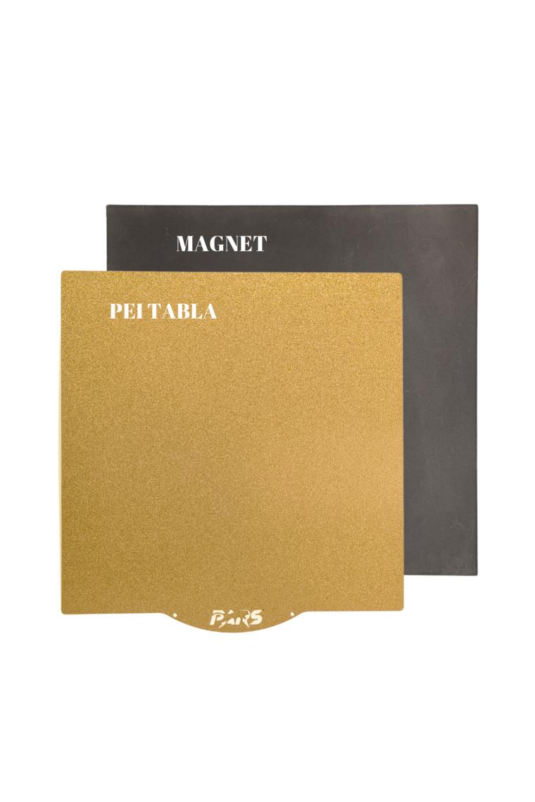 Pars 235X235 mm (Vida Boşaltmalı) Gold Pei Kaplı Özel Yay Çeliği Tabla (Magnetsiz)