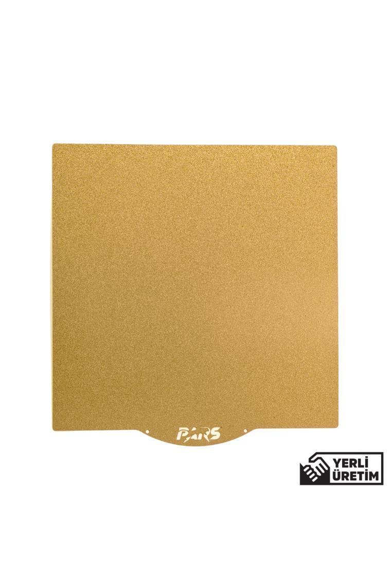 Pars 235X235 mm (Vida Boşaltmalı) Gold Pei Kaplı Özel Yay Çeliği Tabla (Magnetsiz)