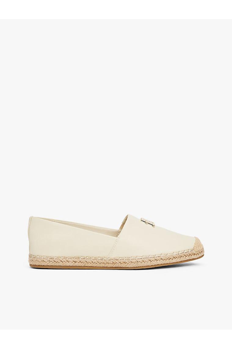 Tommy Hilfiger % 100 Deri Yuvarlak Burun Espadril Bayan Espadril FW0FW08540 Acj