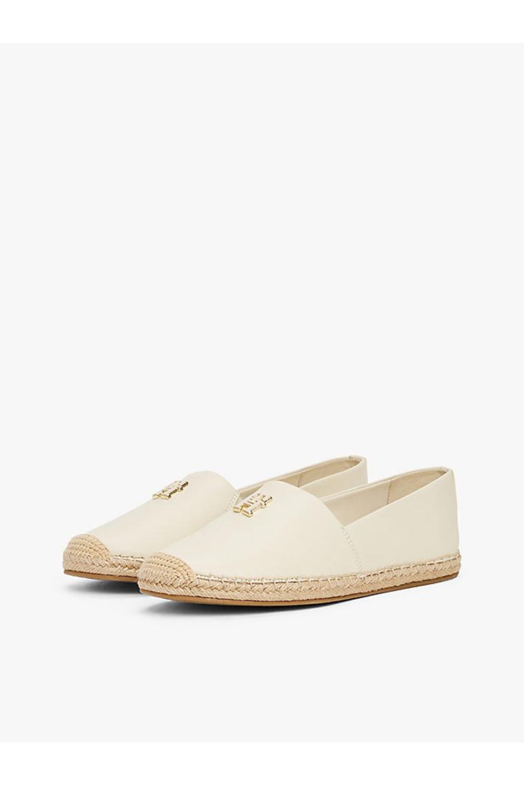 Tommy Hilfiger % 100 Deri Yuvarlak Burun Espadril Bayan Espadril FW0FW08540 Acj