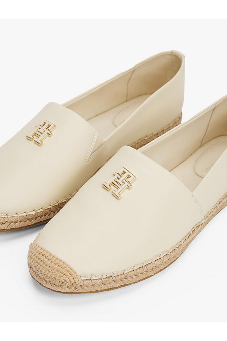 Tommy Hilfiger % 100 Deri Yuvarlak Burun Espadril Bayan Espadril FW0FW08540 Acj