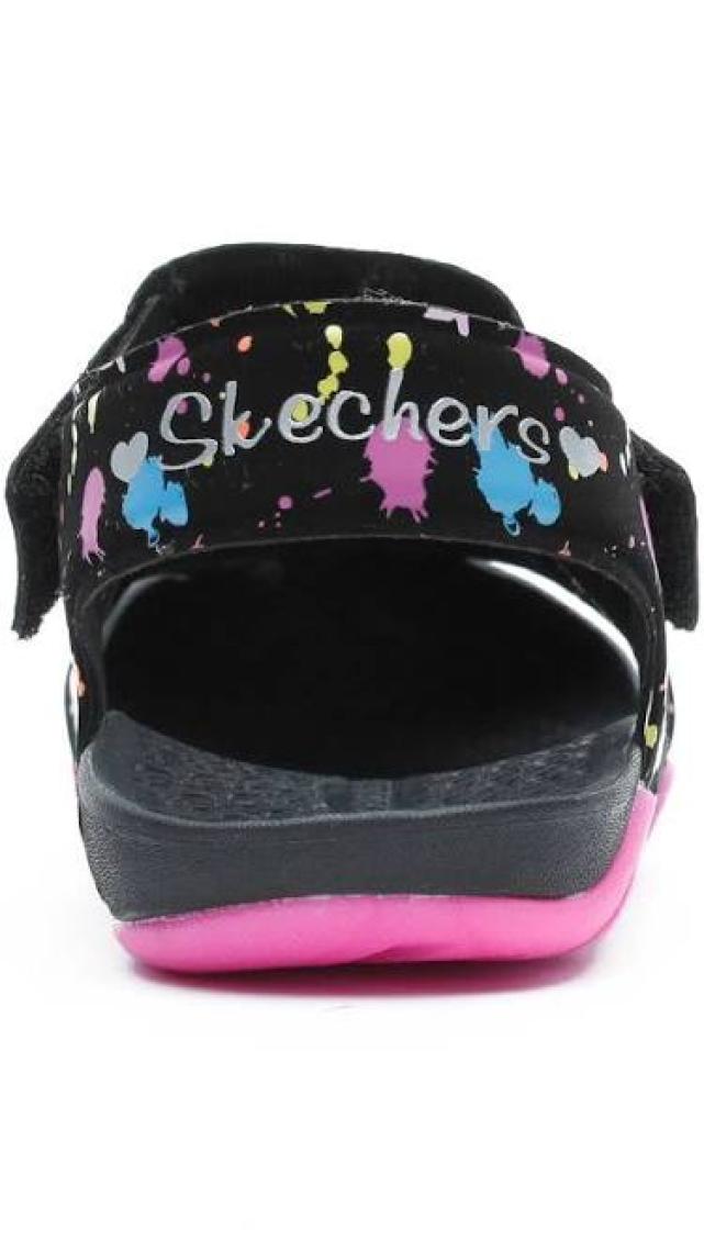 Skechers SİDE WAVE - Büyük Kız Çocuk Siyah Sandalet - 86428L BKHP
