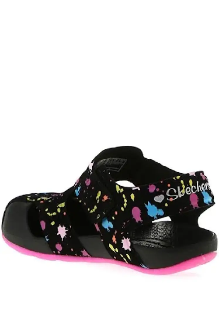 Skechers SİDE WAVE - Büyük Kız Çocuk Siyah Sandalet - 86428L BKHP