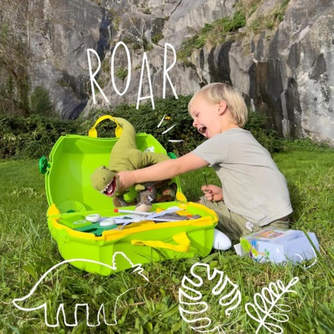 Trunki Dinozor Dudley Binilen ve Sürülen Çocuk Bavulu