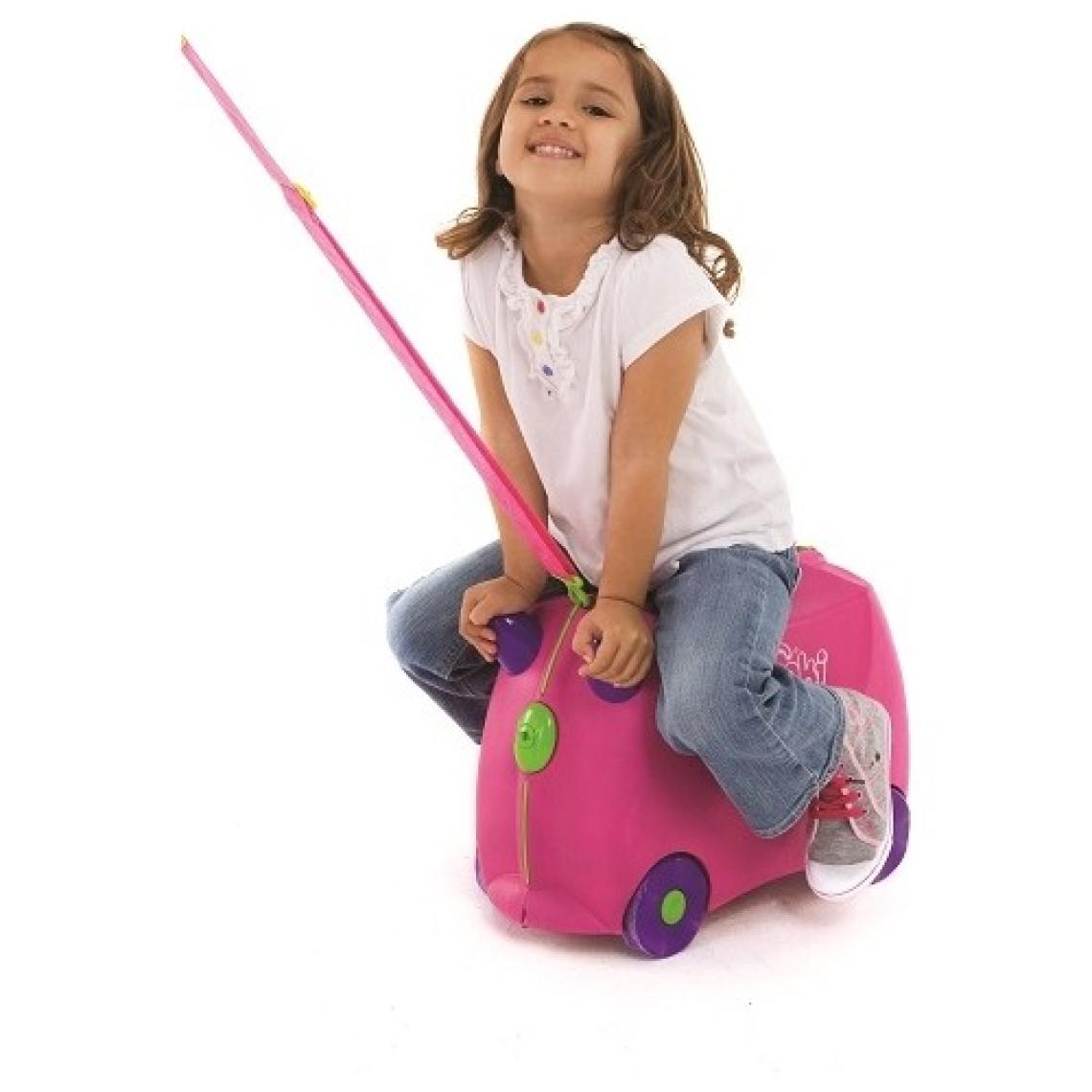 Trunki Pembe Trixie Binilen ve Sürülen Çocuk Bavulu