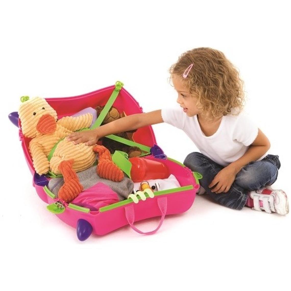 Trunki Pembe Trixie Binilen ve Sürülen Çocuk Bavulu