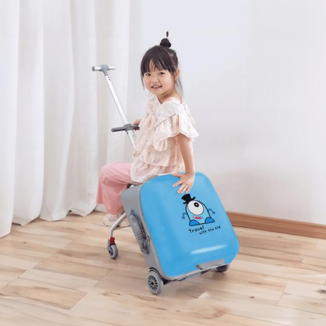 Tucklebery Oturaklı Çocuk Valizi - 35L Kabin Boy, Tucklebery Kids Çocuklar Için Renkli ve Eğlenceli Seyahat Valizi
