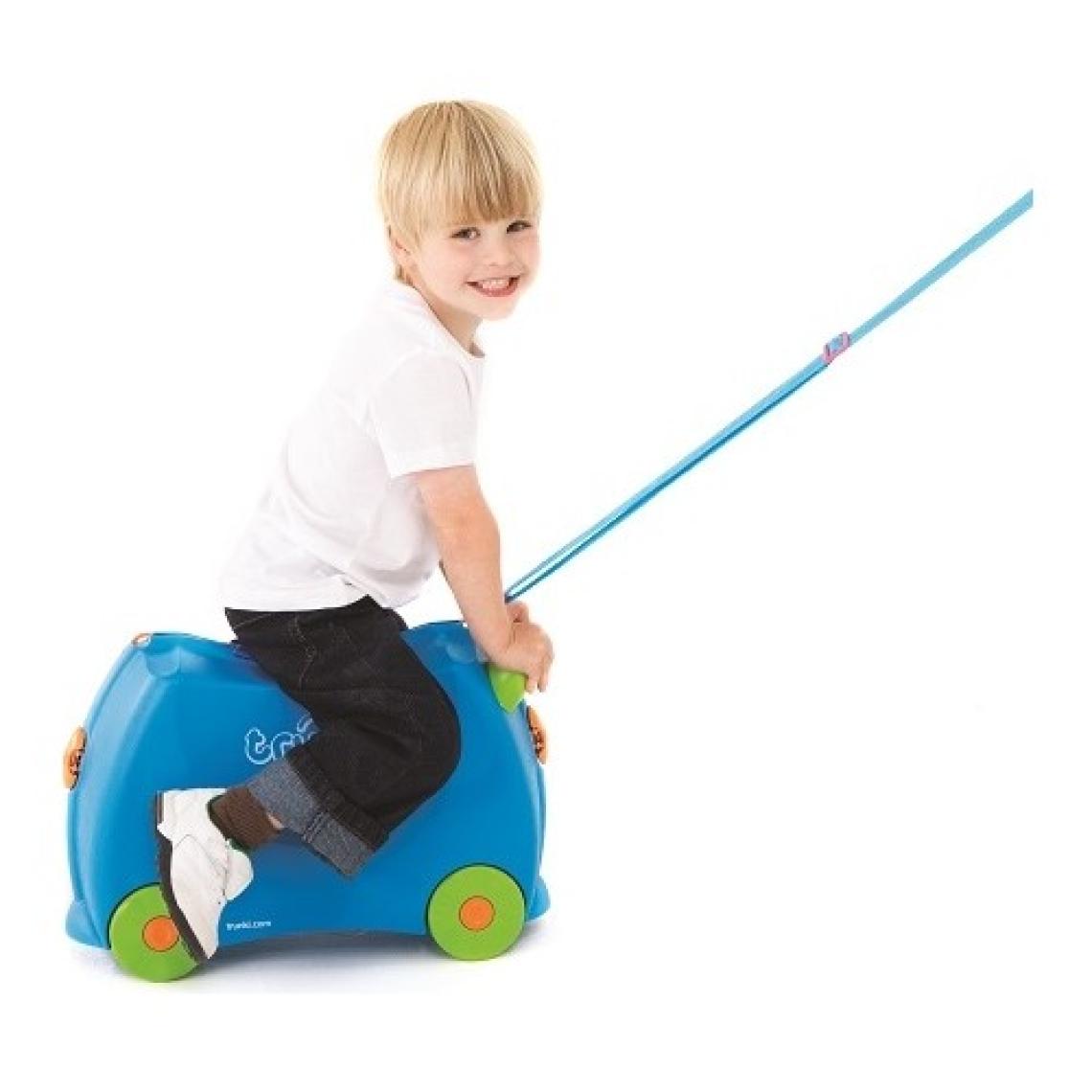 Trunki Mavi Terrance Binilen ve Sürülen Çocuk Bavulu