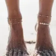 X-lady Accessories Beach Minik Pullu Toplu Zincir Halhal 4'lü Gold