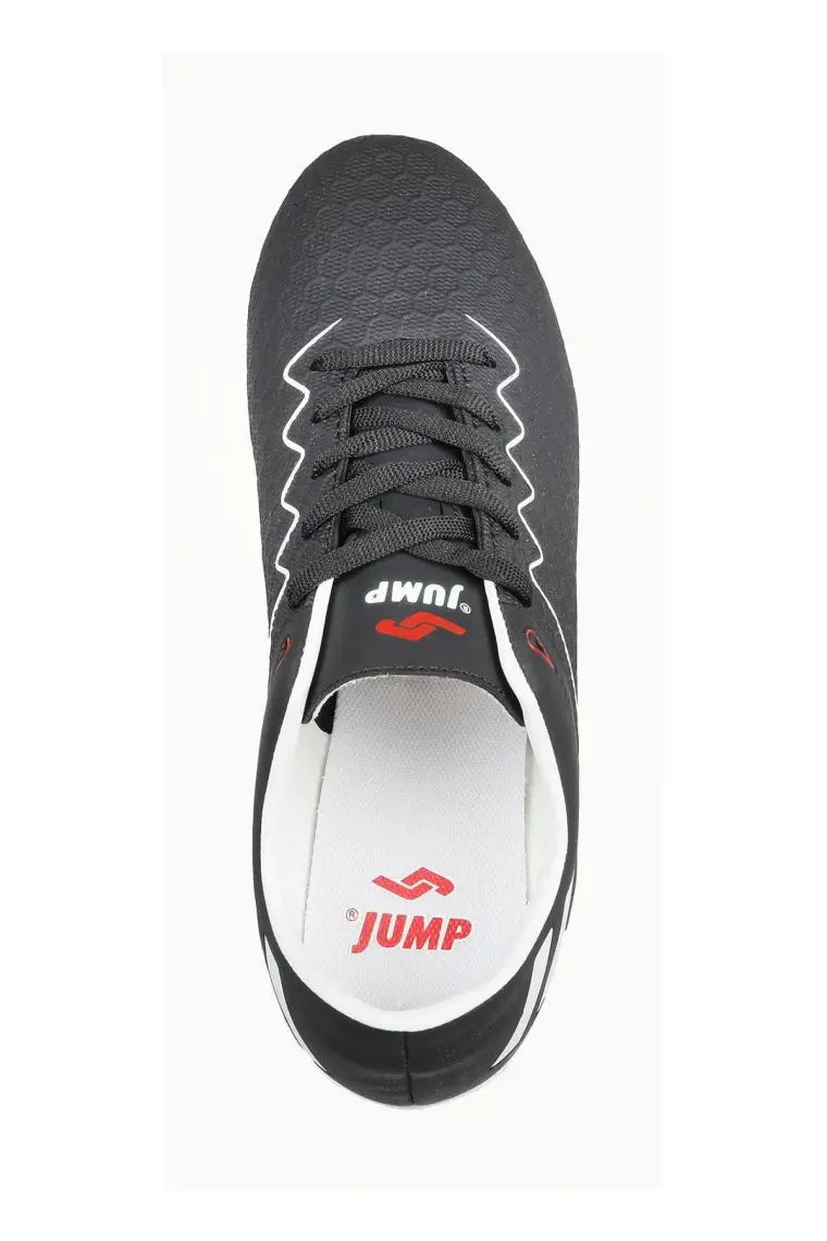 Jump 27880 Siyah Beyaz Erkek Çim Halı Saha Uzun Dişli Krampon Futbol Ayakkabı