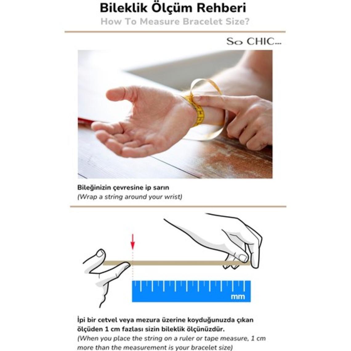 So CHIC Su Yolu Koleksiyonu 925 Ayar Gümüş Beyaz Zirkon Taşlı 18 Ayar Beyaz Altın Kaplama Zarif Bileklik