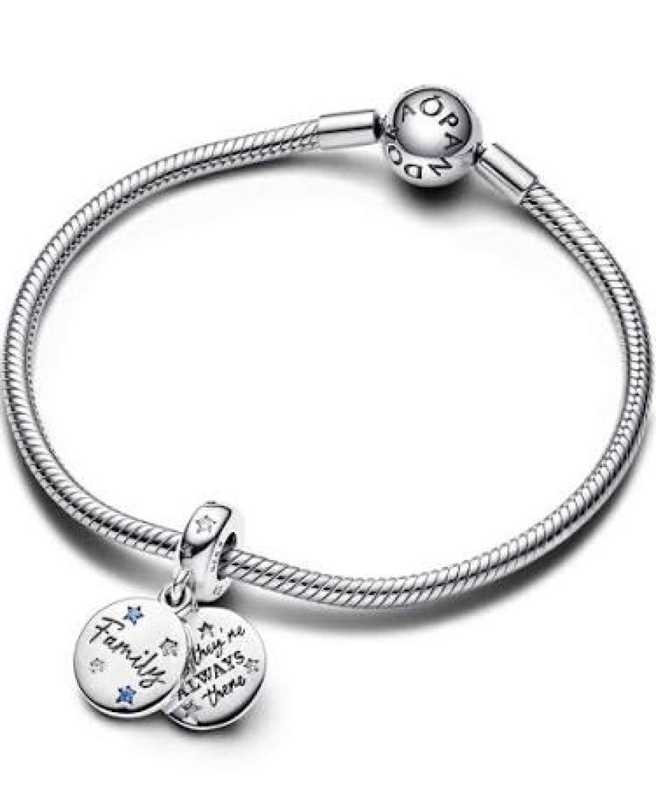 Pandora Aile Sevgisi Çift Sallantılı Charm 925 Ayar Gümüş
