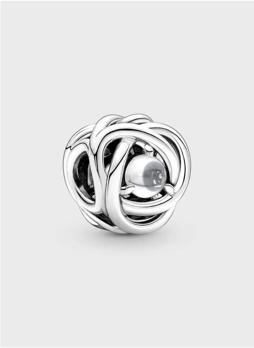 Pandora Şeffaf Sonsuzluk Sarmalı Charm 925 Ayar Gümüş