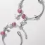 Ni Aksesuar Gümüş S925 Damgalı Açan Pembe Gül Charm
