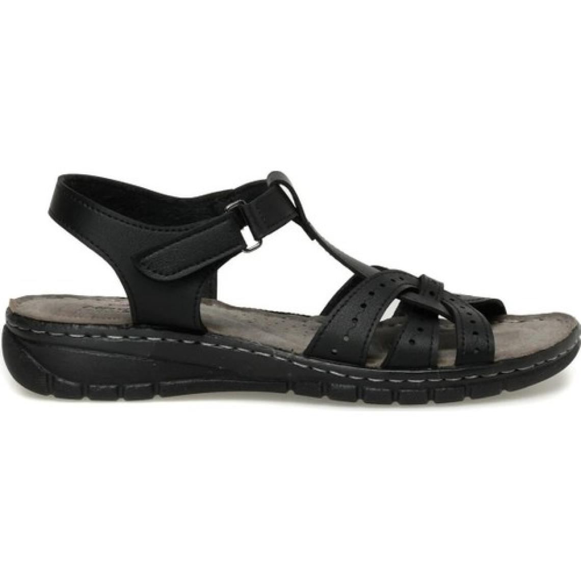 Polaris 158589 Siyah Ultra Comfort Yumuşak Tabanlı Kadın Sandalet