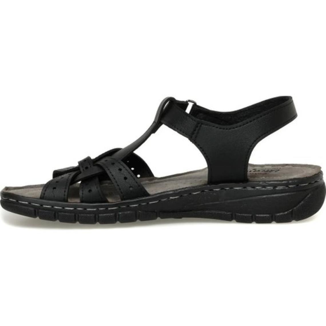 Polaris 158589 Siyah Ultra Comfort Yumuşak Tabanlı Kadın Sandalet