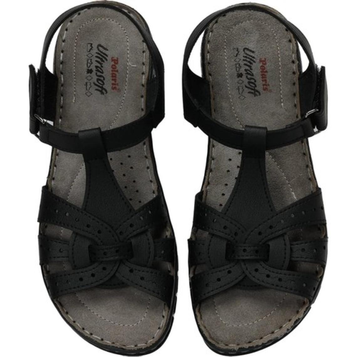 Polaris 158589 Siyah Ultra Comfort Yumuşak Tabanlı Kadın Sandalet
