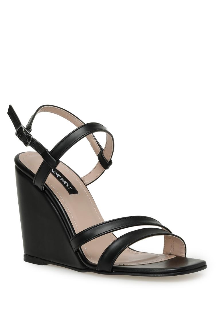 Nine West Corla 4fx Siyah Kadın Dolgu Topuk Sandalet