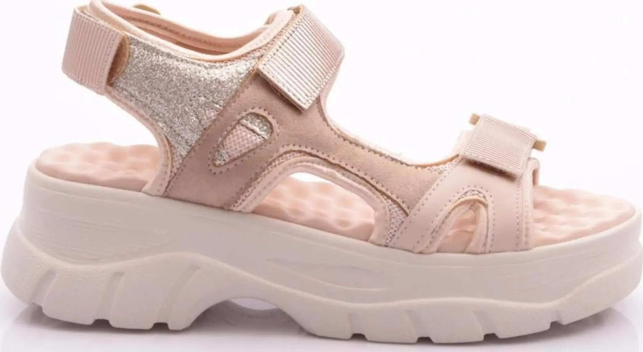 Dgn 4740-22Y Kadin Kalin Taban Cirtli Sandalet