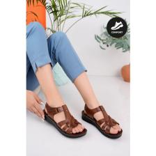 Muggo Soft Kadın Garantili Günlük Ortopedik Kaymaz Taban Comfort Rahat Sandalet